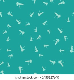 Green Watering sprout icon isolated seamless pattern on green background. Seed and seedling. Irrigation symbol. Leaf nature.  Vector Illustration