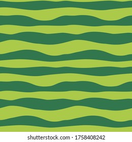 Green watermelon skin seamless pattern. Fruit peel vector summer print for fabric, apparel, textile. Fresh background picture, EPS10, editable.