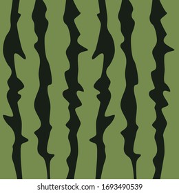 Textura de sandía verde con líneas oscuras. Diseño plano. Ilustración del vector