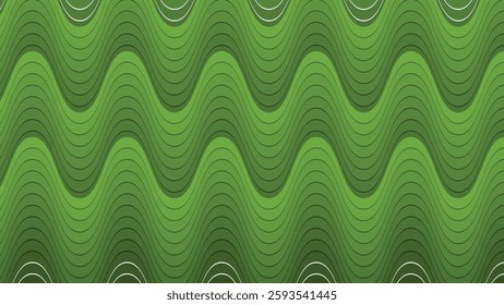 Green wave abstract background for backdrop or presentation