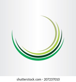 green wave abstract background design abstract space element circle bio ecology 