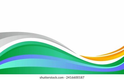 green wave abstract background design
