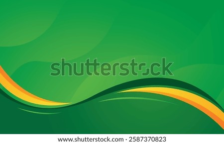 Green wave abstract background design