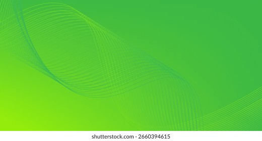 Fondo abstracto de la onda verde. Vector Eps10