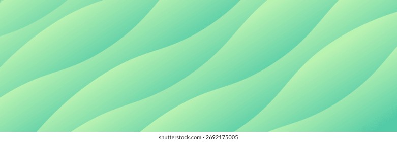 Fondo Abstractas De La Onda Verde Con El Gradiente Suave Y Las Curvas Que Fluyen Para El Diseño Moderno EPS10