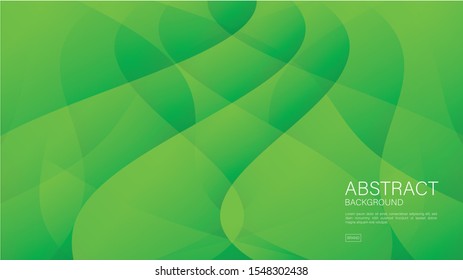 Green wave abstract background vector can be use cover, banner, wallpaper, flyer, brochure, book, printing media, card, web background