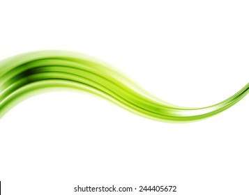 Green wave abstract bright background. Vector design