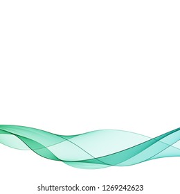 green wave. abstract illustration