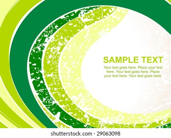 green wave abstract vector art with space for text