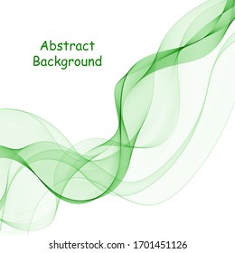 green wave. abstract vector graphics