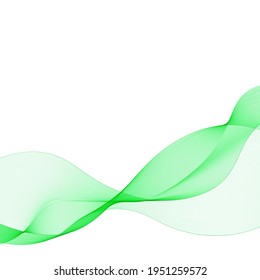 green wave. abstract vector graphics