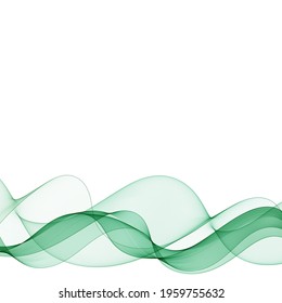green wave. abstract vector graphics