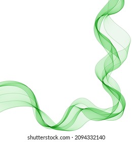 green wave. abstract vector graphics