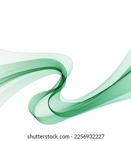 green wave. abstract vector graphics