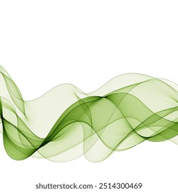 Ola verde. Gráficos abstractos de Vector