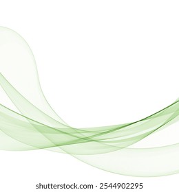 Green wave. abstract vector graphics.