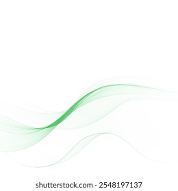 Green wave. abstract vector graphics