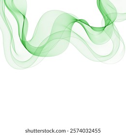 Green wave. abstract vector graphics