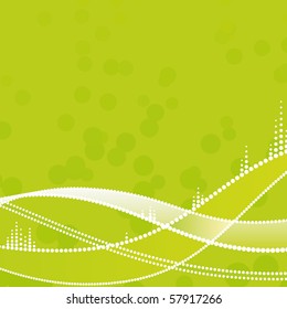 Green wave background