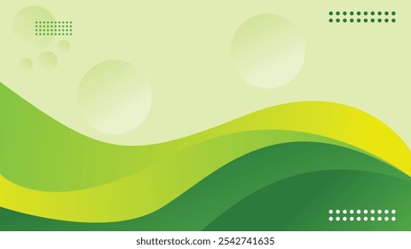 A green wave background design abstract