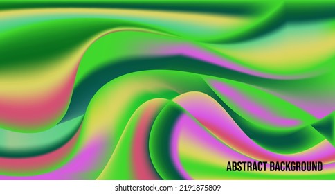 Plantilla de diseño de fondo de onda verde