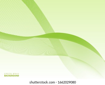 Green Wave Background. Green Line Background
