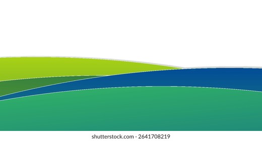 Green wave background. modern frame and border
