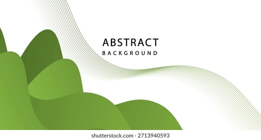 Fundo de onda verde. cartaz, web, eps10