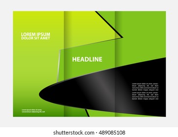 Green wave brochure template
