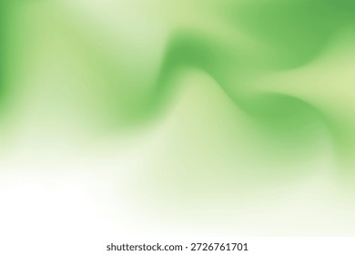 Green Wave Gradient Background. Smooth gradient mesh wave. Flowing curved line spring green background for banner, poster, flyer, brochure, website, presenations.Vector illustration