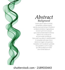 Ola verde. Diseño para publicidad. Plantilla vectorial para presentación, portada.
