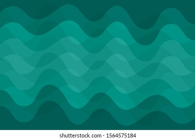 Green Wave Line Pattern Backgroundabstract Designflat Stock Vector ...