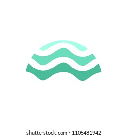 green wave logo concept vector icon design