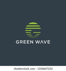 Green Wave Logo/Icon Design Template