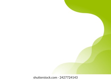 Green wave modern background with white space for text and message. vector illustration	
