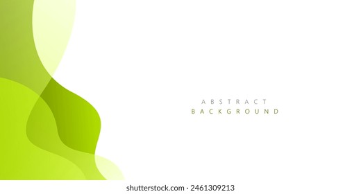 Green wave modern background with white space for text and message. template design