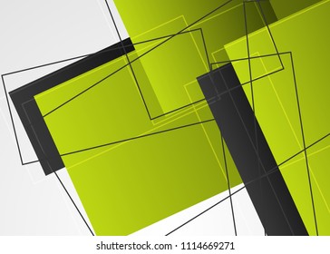 Green wave Modern line art cover design with green wave polygon background. Green wave polygon on dark background. Abstract line art design. Abstract design polygonal background, green illustration.