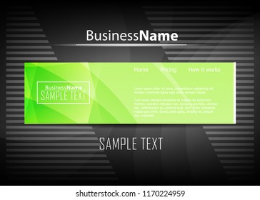 Green wave Modern line art cover design with green wave polygon background. Green wave polygon on dark background. Abstract line art design. Abstract design polygonal background, green illustration.