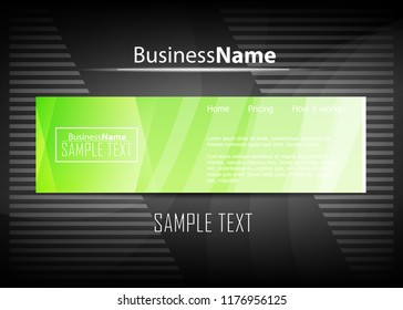 Green wave Modern line art cover design with green wave polygon background. Green wave polygon on dark background. Abstract line art design. Abstract design polygonal background, green illustration.