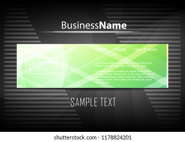 Green wave Modern line art cover design with green wave polygon background. Green wave polygon on dark background. Abstract line art design. Abstract design polygonal background, green illustration.