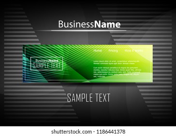 Green wave Modern line art cover design with green wave polygon background. Green wave polygon on dark background. Abstract line art design. Abstract design polygonal background, green illustration.