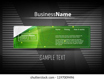 Green wave Modern line art cover design with green wave polygon background. Green wave polygon on dark background. Abstract line art design. Abstract design polygonal background, green illustration.