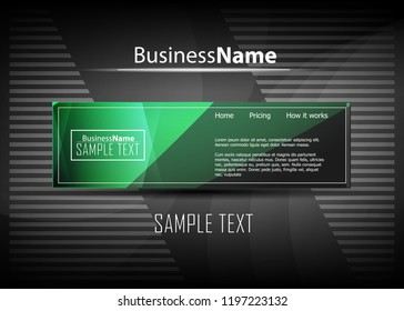 Green wave Modern line art cover design with green wave polygon background. Green wave polygon on dark background. Abstract line art design. Abstract design polygonal background, green illustration.