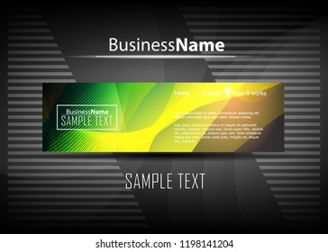 Green wave Modern line art cover design with green wave polygon background. Green wave polygon on dark background. Abstract line art design. Abstract design polygonal background, green illustration.