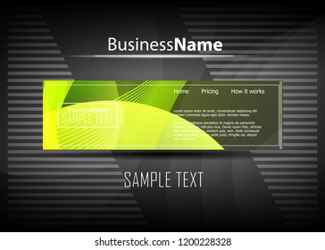 Green wave Modern line art cover design with green wave polygon background. Green wave polygon on dark background. Abstract line art design. Abstract design polygonal background, green illustration.