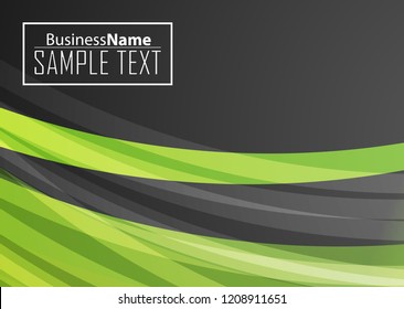 Green wave Modern line art cover design with green wave polygon background. Green wave polygon on dark background. Abstract line art design. Abstract design polygonal background, green illustration.