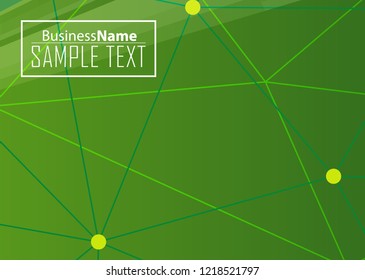 Green wave Modern line art cover design with green wave polygon background. Green wave polygon on dark background. Abstract line art design. Abstract design polygonal background, green illustration.