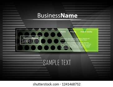 Green wave Modern line art cover design with green wave polygon background. Green wave polygon on dark background. Abstract line art design. Abstract design polygonal background, green illustration.