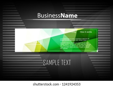 Green wave Modern line art cover design with green wave polygon background. Green wave polygon on dark background. Abstract line art design. Abstract design polygonal background, green illustration.