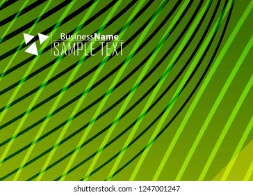 Green wave Modern line art cover design with green wave polygon background. Green wave polygon on dark background. Abstract line art design. Abstract design polygonal background, green illustration.